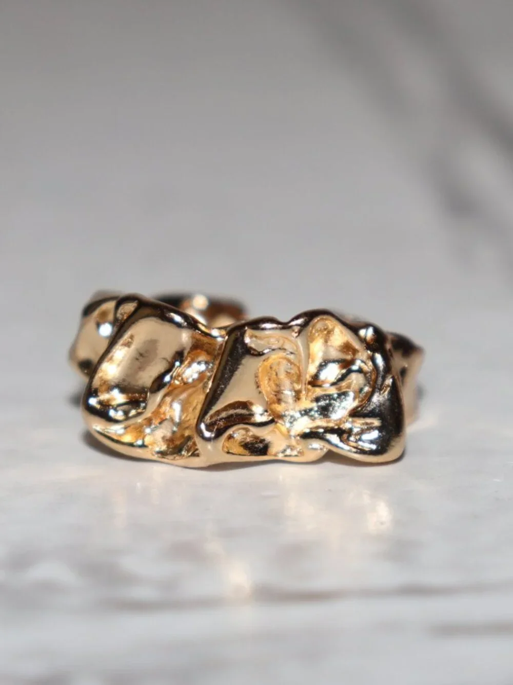 ✨ NWOT Gold Organic Sculpted Ring • Size 7 ✨
